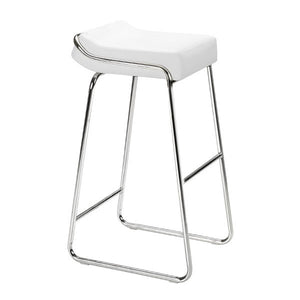 16" X 19" X 33" 2 Pcs White Leatherette Barstool