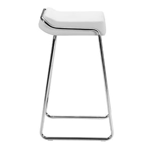16" X 19" X 33" 2 Pcs White Leatherette Barstool