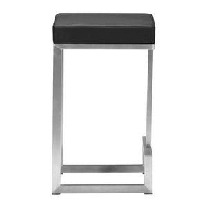 14" X 14" X 26" 2 Pcs Black Leatherette Counter Stool