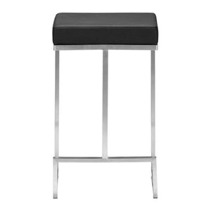 14" X 14" X 26" 2 Pcs Black Leatherette Counter Stool