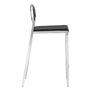 18" X 20" X 36" 2 Pcs Black Leatherette Counter Chair