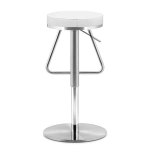 15" X 14" X 31" White Leatherette Barstool