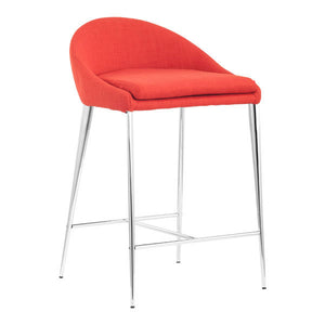 18" X 18" X 30.3" 2 Pcs Tangerine Polyblend Counter Chair