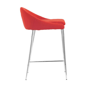 18" X 18" X 30.3" 2 Pcs Tangerine Polyblend Counter Chair