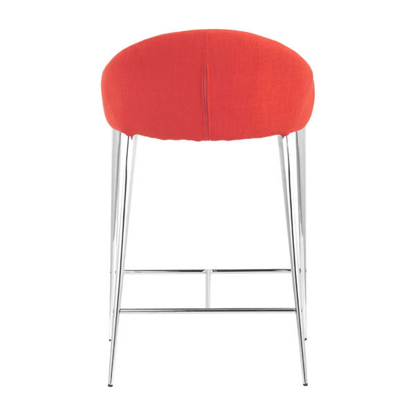 18" X 18" X 30.3" 2 Pcs Tangerine Polyblend Counter Chair