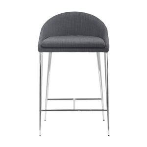 18" X 18" X 30.3" 2 Pcs Graphite Polyblend Counter Chair