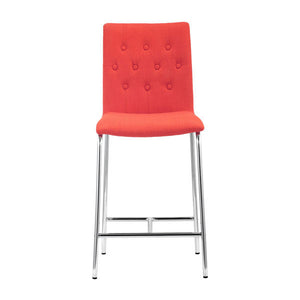 16.5" X 19.7" X 39" 2 Pcs Tangerine Polyblend Counter Chair