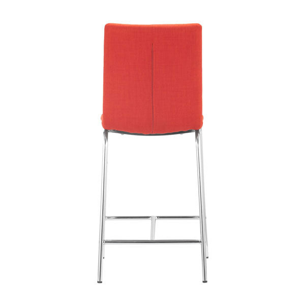 16.5" X 19.7" X 39" 2 Pcs Tangerine Polyblend Counter Chair
