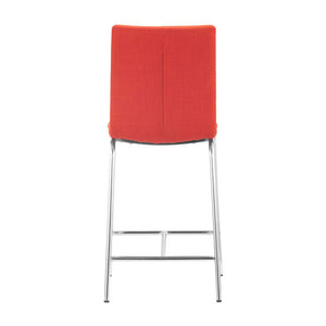 16.5" X 19.7" X 39" 2 Pcs Tangerine Polyblend Counter Chair