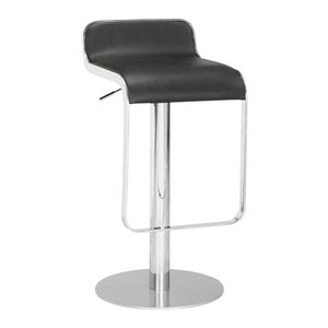 17.7" X 17.7" X 18.5" Beige And Stainless Polyester Stool