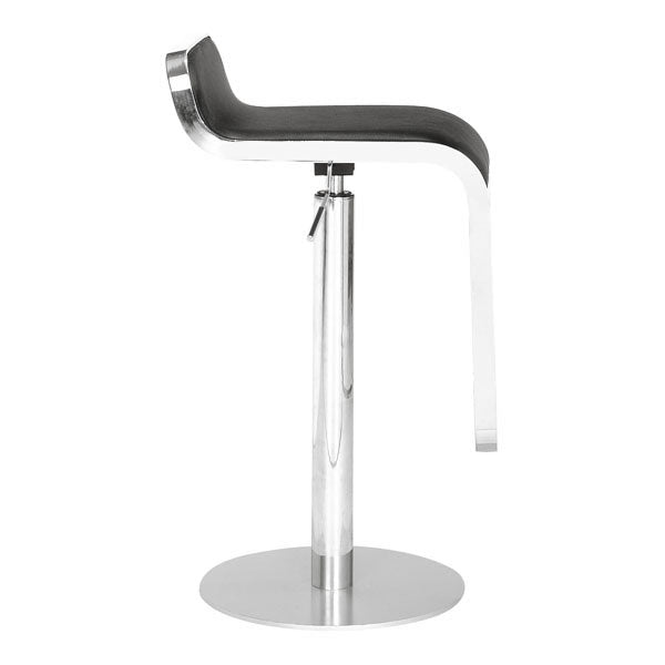 17.7" X 17.7" X 18.5" Beige And Stainless Polyester Stool