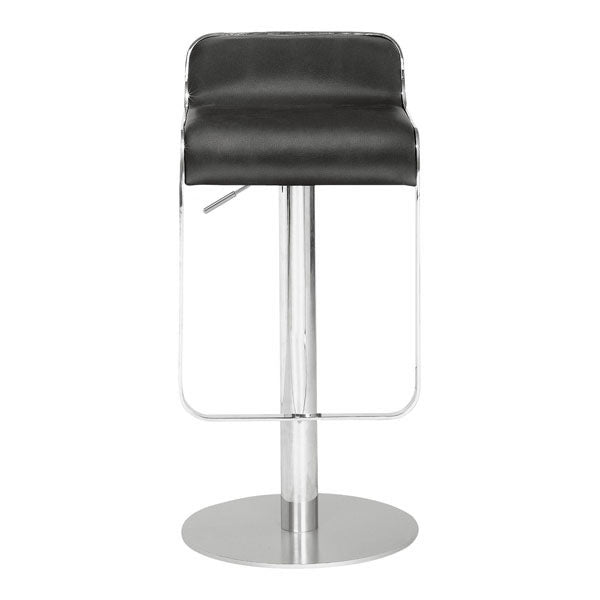 17.7" X 17.7" X 18.5" Beige And Stainless Polyester Stool