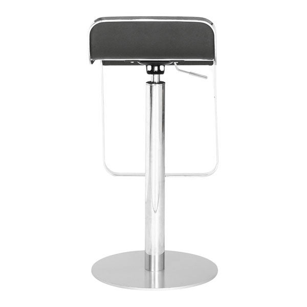 17.7" X 17.7" X 18.5" Beige And Stainless Polyester Stool
