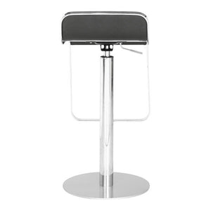 17.7" X 17.7" X 18.5" Beige And Stainless Polyester Stool