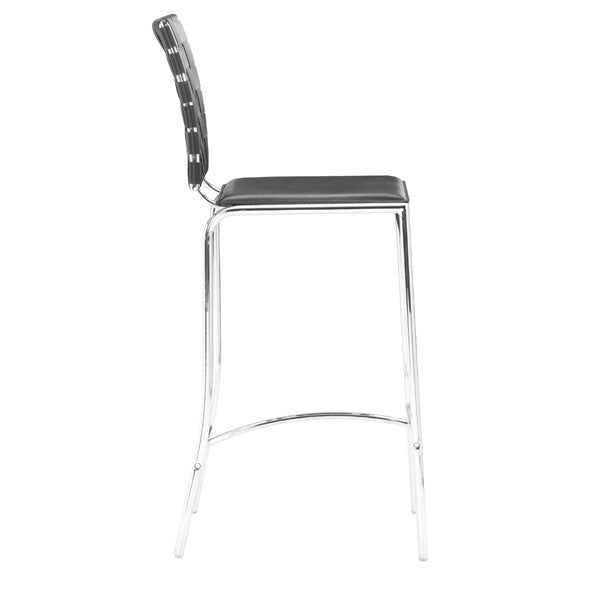 15" X 19" X 39" 2 Pcs Black Leatherette Counter Chair