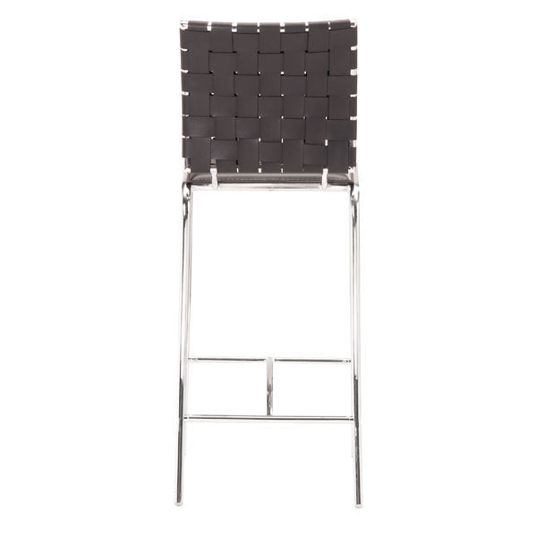 15" X 19" X 39" 2 Pcs Black Leatherette Counter Chair