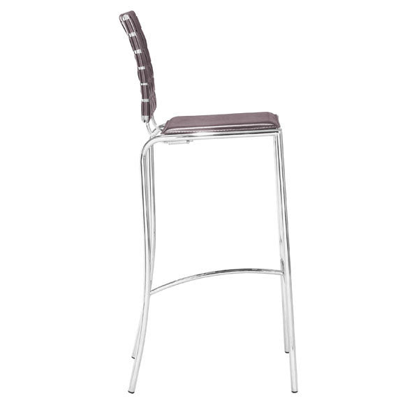 15" X 19" X 41" 2 Pcs Espresso Leatherette Barstool