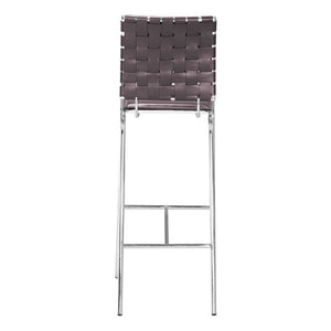 15" X 19" X 41" 2 Pcs Espresso Leatherette Barstool