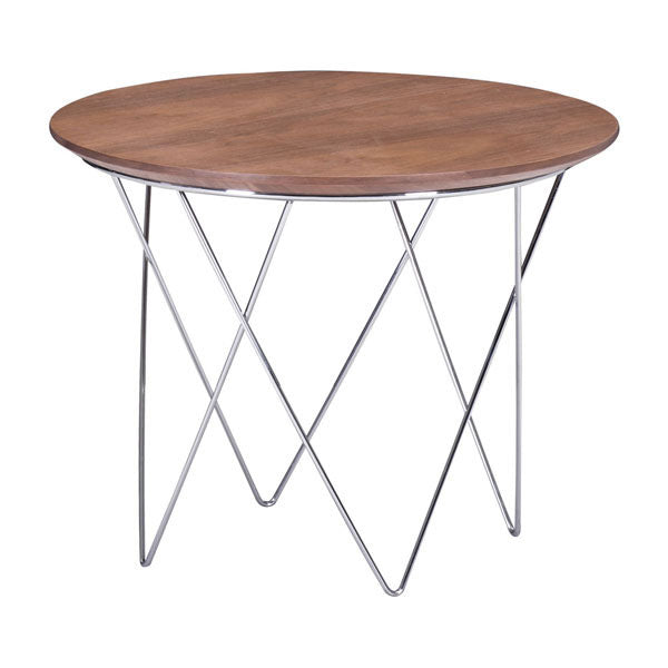 15.7" X 15.7" X 18" Walnut Renmen Side Table