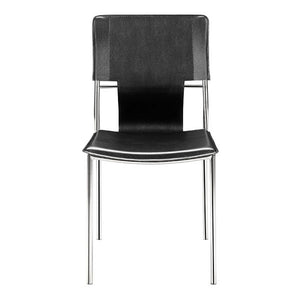 17" X 20" X 33" 4 Pcs Black Leatherette Chromed Steel Dining Chair