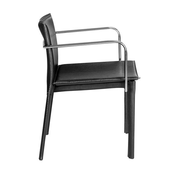 24" X 22" X 28" 2 Pcs Black Leatherette Conference Chair