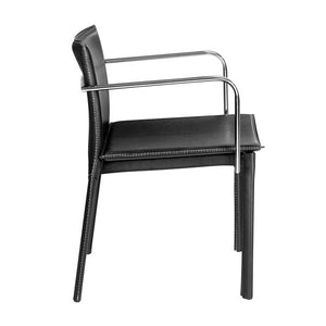 24" X 22" X 28" 2 Pcs Black Leatherette Conference Chair