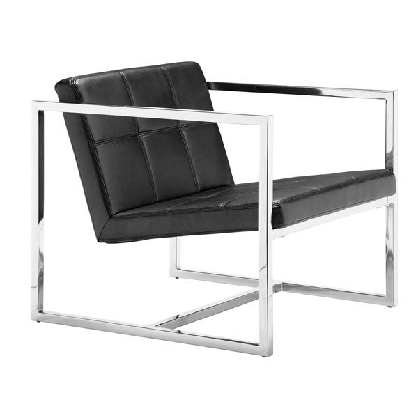 25" X 28.3" X 26.4" Black Leatherette Chair