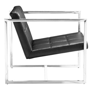 25" X 28.3" X 26.4" Black Leatherette Chair
