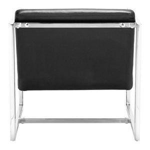 25" X 28.3" X 26.4" Black Leatherette Chair