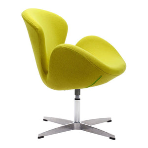 28" X 26.8" X 30" Pistachio Green Polyblend Arm Chair