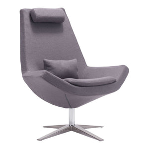 35" X 32.3" X 40.6" Charcoal Gray Polyblend Occasional Chair