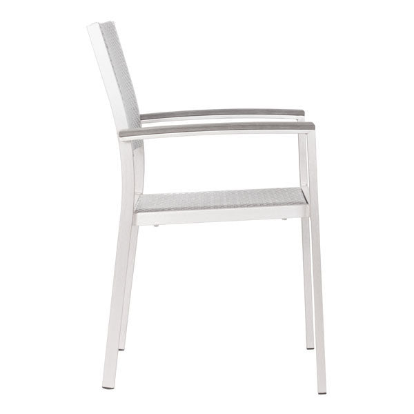 21.3" X 21" X 34.9" 2 Pcs Polyethylene Arm Chair
