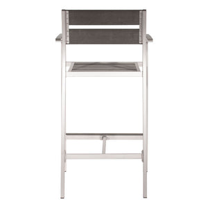 22.4" X 23" X 44" 2 Pcs Brush Aluminum Bar Arm Chair