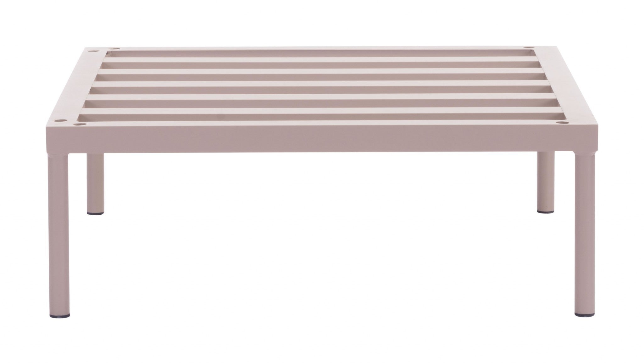31.5" x 31.5" x 11" Taupe, Powder Coated Aluminum, Beach Single Base