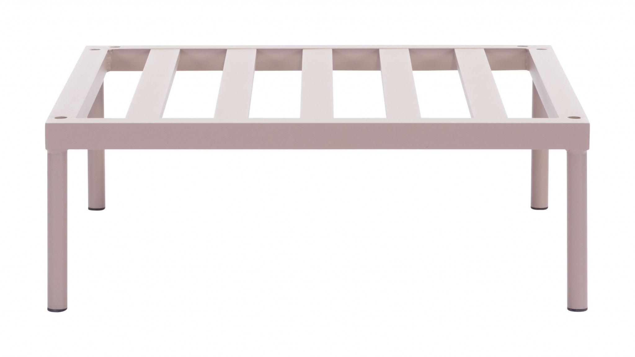 31.5" x 31.5" x 11" Taupe, Powder Coated Aluminum, Beach Single Base