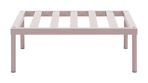 31.5" x 31.5" x 11" Taupe, Powder Coated Aluminum, Beach Single Base