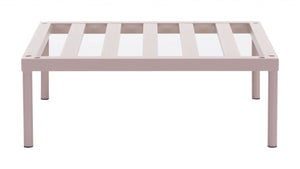 31.5" x 31.5" x 11" Taupe, Powder Coated Aluminum, Beach Single Base