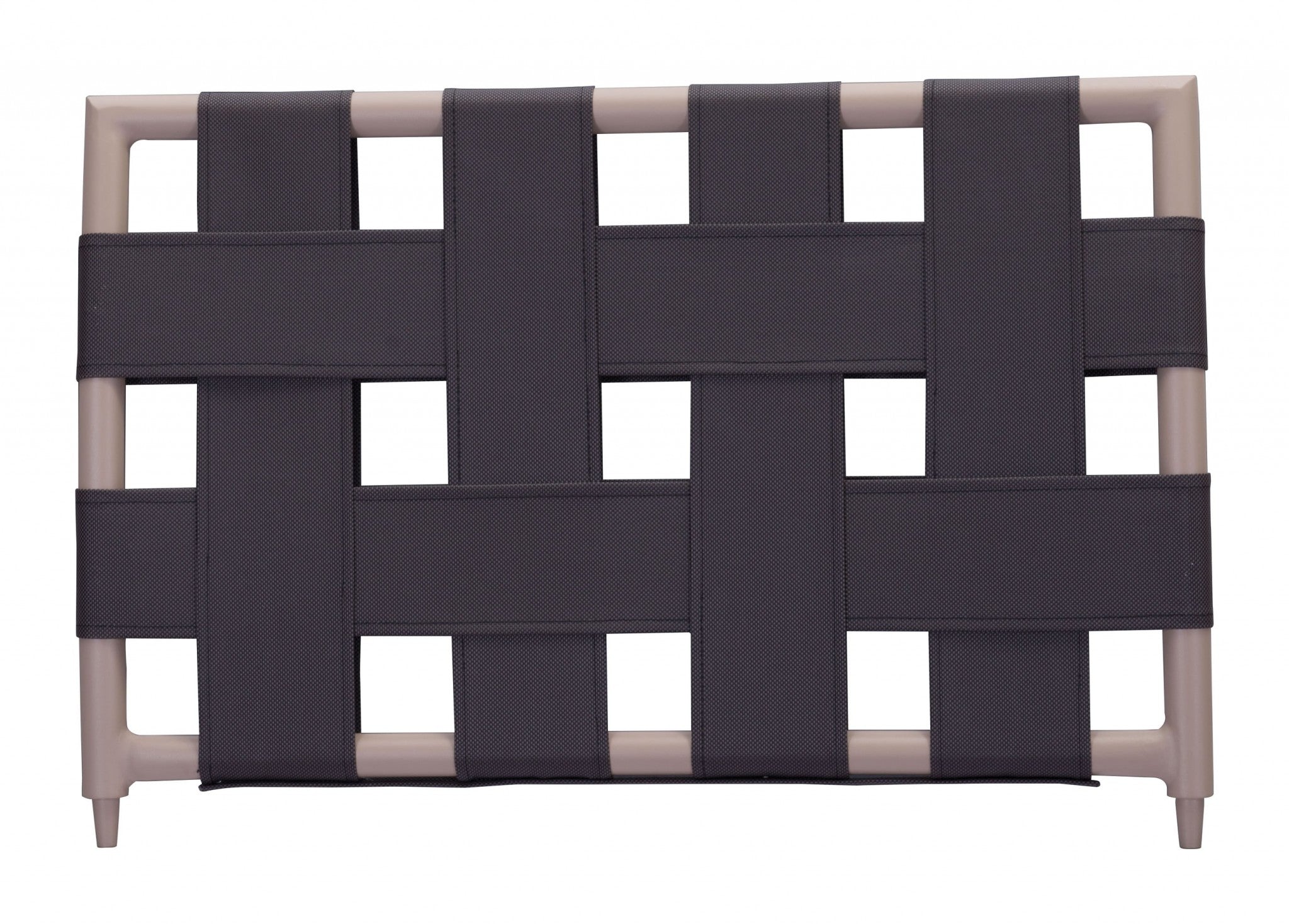 28.7" x 2" x 19.5" Taupe & Brown, Mesh, Powder Coated Aluminum, Beach Arm Side/Backrest