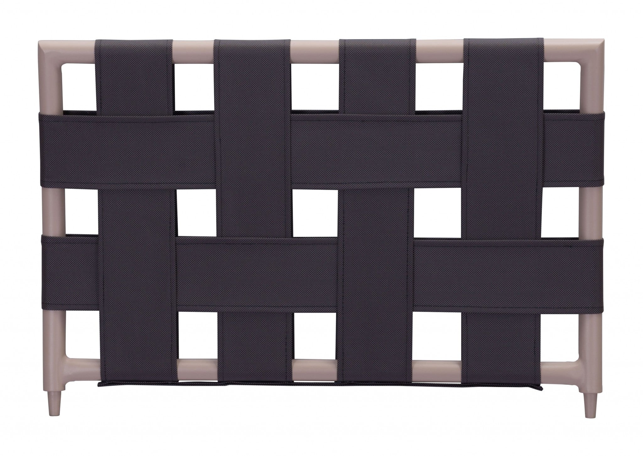 28.7" x 2" x 19.5" Taupe & Brown, Mesh, Powder Coated Aluminum, Beach Arm Side/Backrest