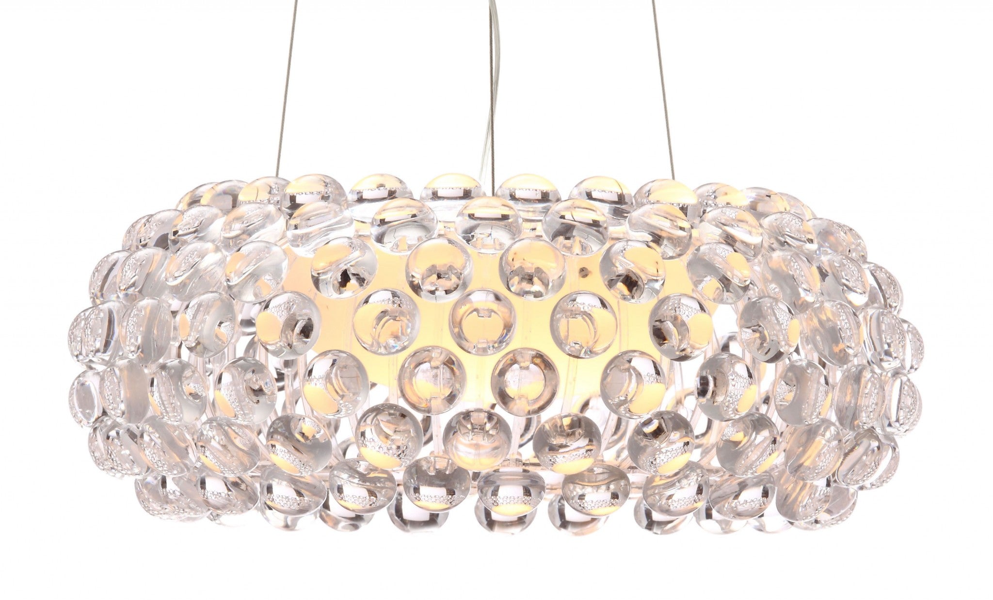 17.7" x 17.7" x 7.5" Clear, Acrylic, Chrome, Ceiling Lamp