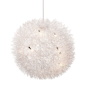 15.8" X 15.8" X 15.8" Aluminum Chrome Ceiling Lamp