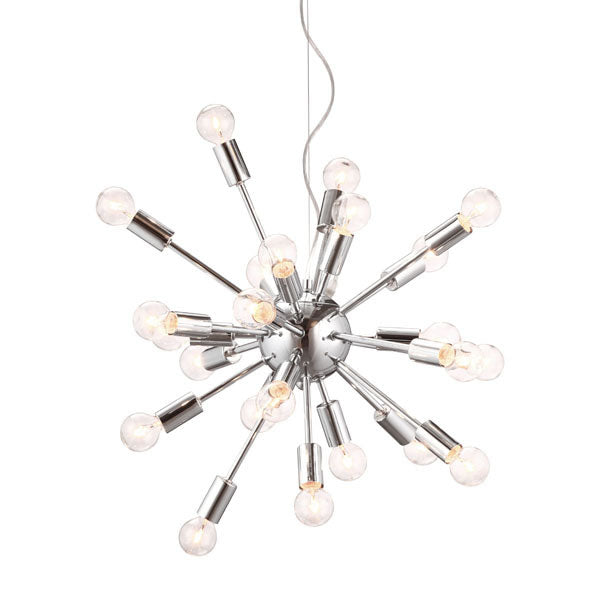 22.6" X 22.6" X 21.5" Chrome Ceiling Lamp
