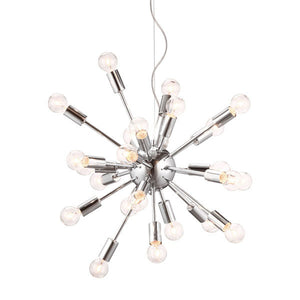 22.6" X 22.6" X 21.5" Chrome Ceiling Lamp