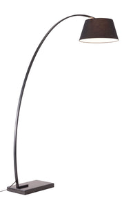 66.9" x 19.7" x 74.8" Black  Fabric  Metal and Marble  Floor Lamp