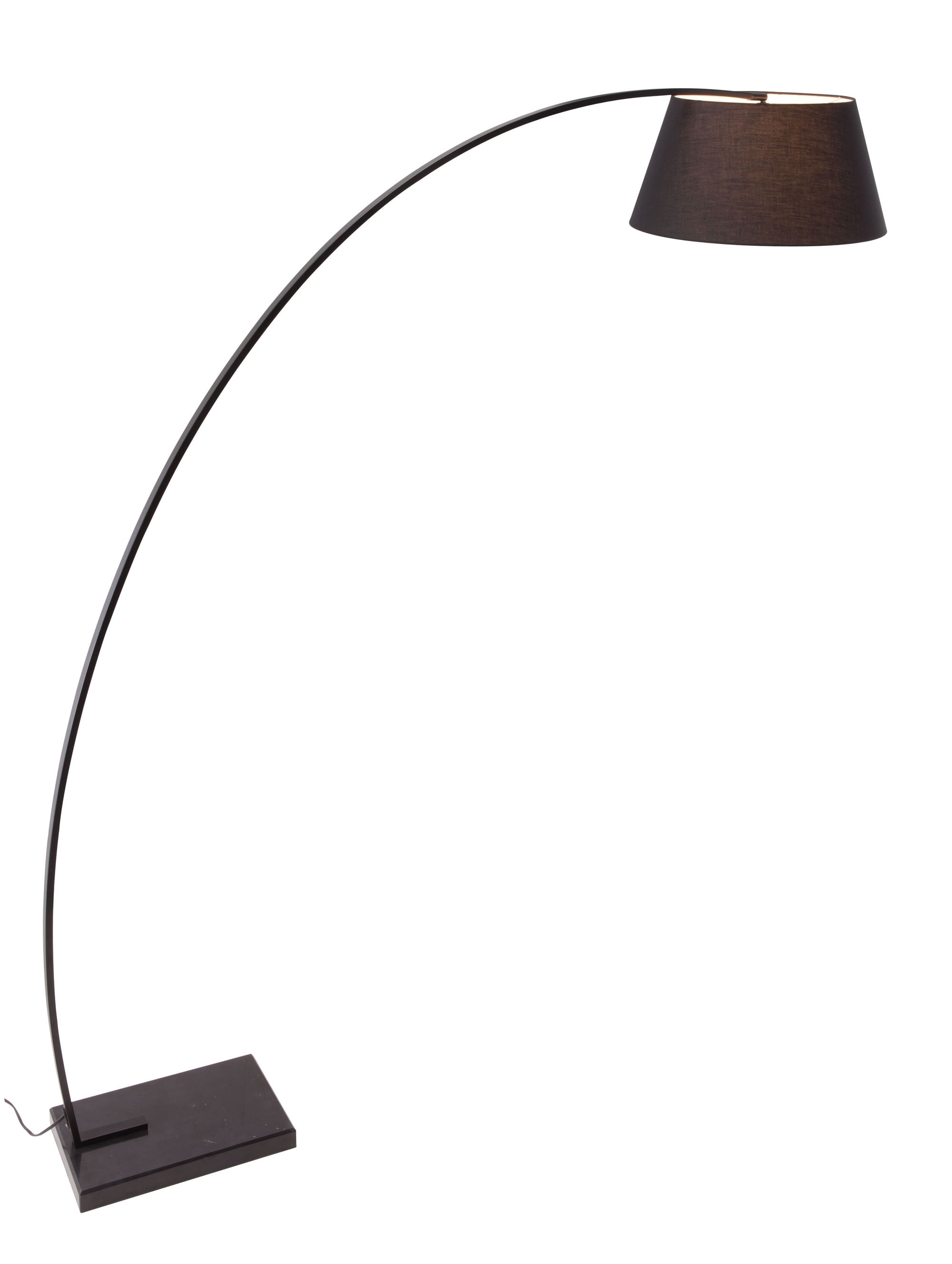 66.9" x 19.7" x 74.8" Black  Fabric  Metal and Marble  Floor Lamp