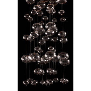 23.6" X 23.6" X 49" Glass Stainless Steel Ceiling Lamp