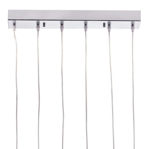 21.7" X 5.5" X 13" Glass Chrome Ceiling Lamp