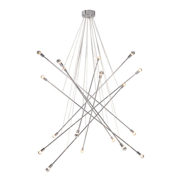 59" X 59" X 78.7" Synthetic Woven Metal Ceiling Lamp