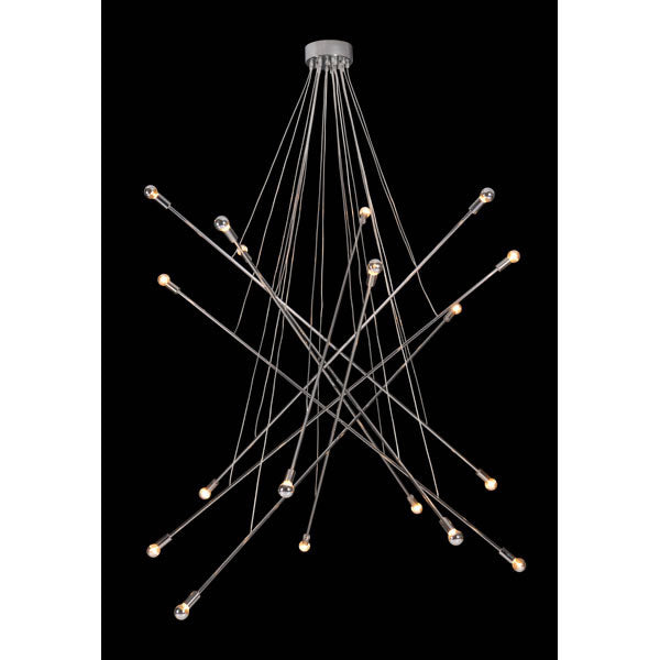 59" X 59" X 78.7" Synthetic Woven Metal Ceiling Lamp