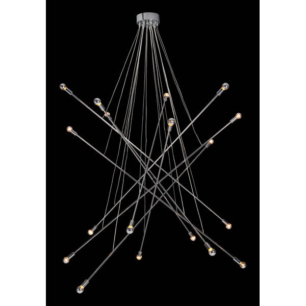 59" X 59" X 78.7" Synthetic Woven Metal Ceiling Lamp
